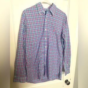 Ralph Lauren 100% Cotton Plaid Long Sleeved Button Down Shirt - Size Medium